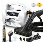 Handheld Steam Cleaner for Kitchen Grease, Range Hood & Stovetop — 230°F Dry Steam (Pearl White) - Goehner's
