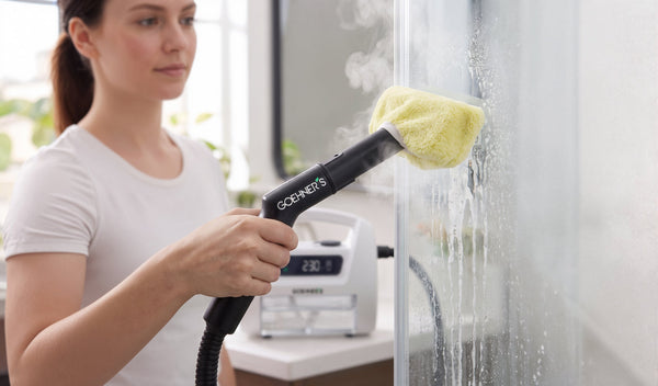 How to Steam Clean Shower Glass, Grout & Bathroom Edges - Goehner's
